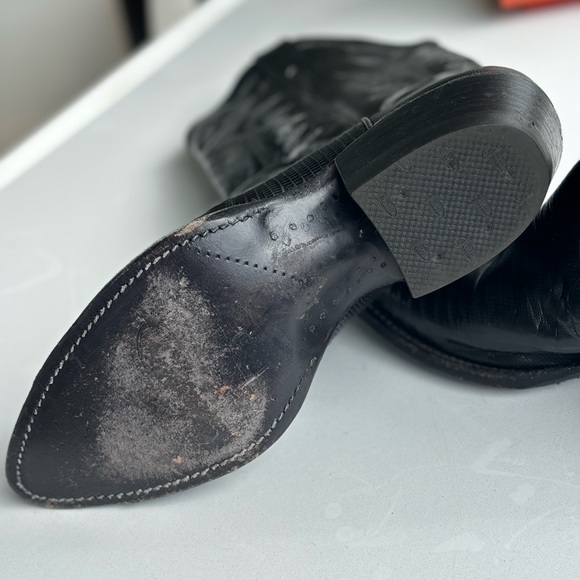 Men’s Justin black cowboy boots - Picture 8 of 10